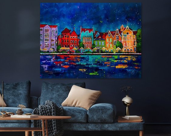 Curaçao in the evening by Happy Paintings / Renata Rolefes Art on